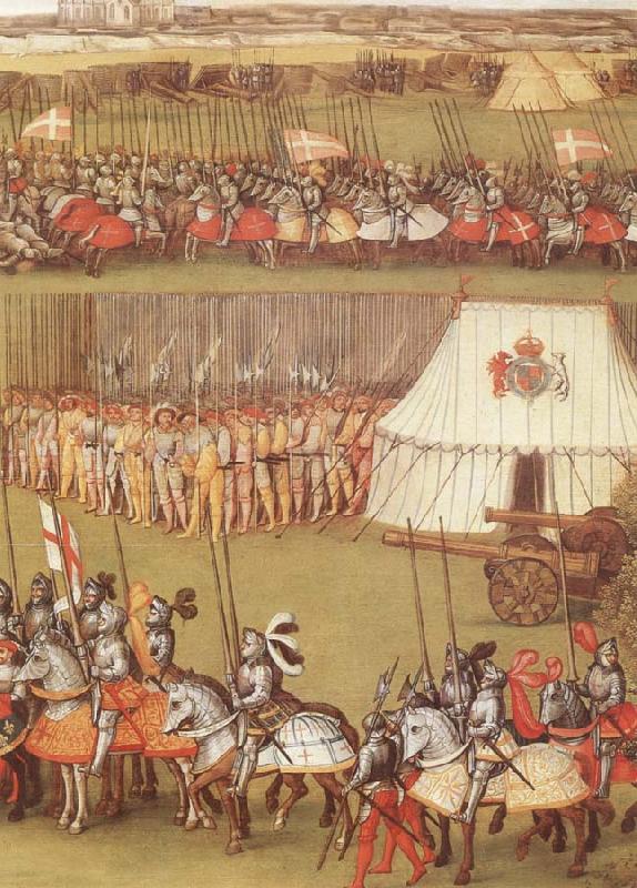 unknow artist Cavalry and pikemen assembled at Therouanne in 1513 for the meeting between Henry VIII and the Emperor Maximilian I Sweden oil painting art